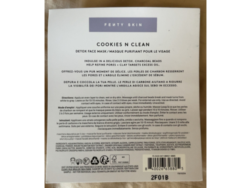 Fenty Skin Cookies N Clean Detox Face Mask, 0.16 fl oz/5 mL