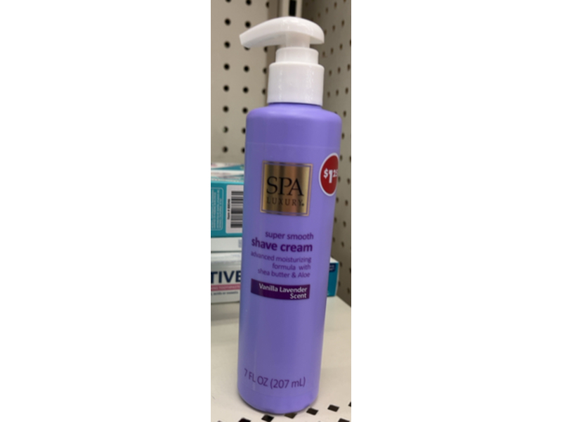 Spa Luxury Super Smooth Shave Cream, Vanilla Lavender Scent, 7 fl oz/207 mL