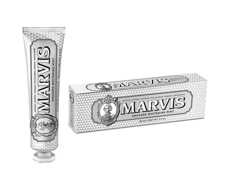 Marvis Smokers Whitening Toothpaste, Mint, 4.4 oz/85 mL
