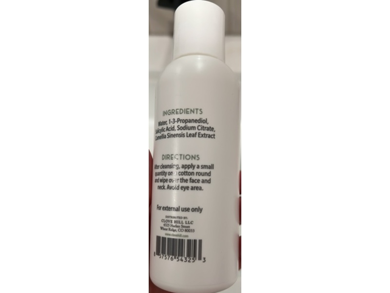 Clove Hill Toner, Salicylic 5%, 4 fl oz/115 mL