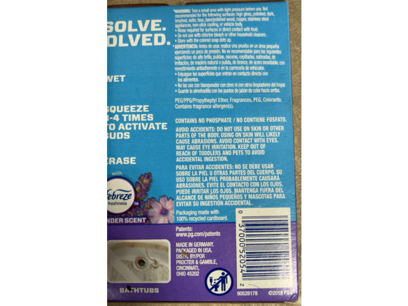 Mr. Clean Magic Eraser Bathroom Cleaning Pads, Lavender scent, 2 Count