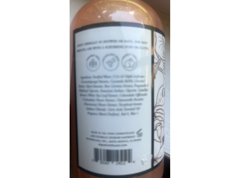 Archipelago Botanicals Body Wash, Charcoal Rose, 17 fl oz/503 mL