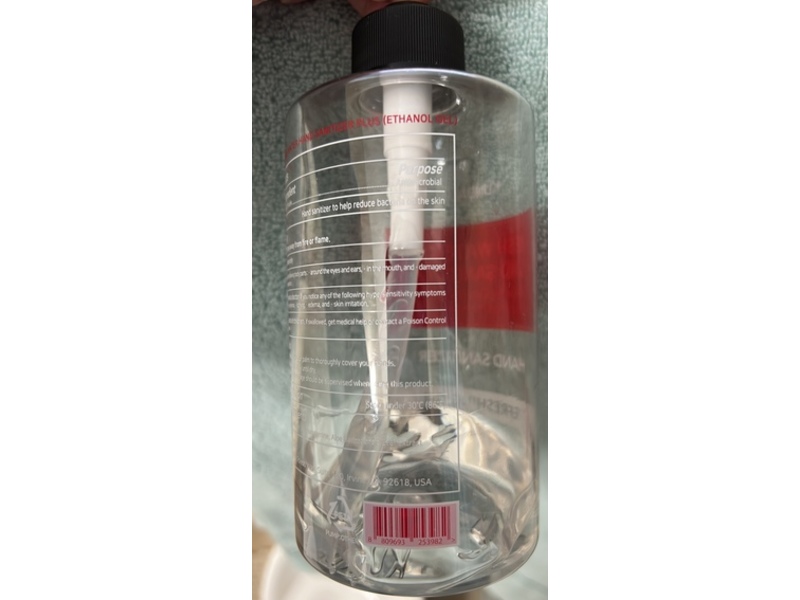 Kundal Fresh Water Hand Sanitizer, 16.90 fl oz/500 mL