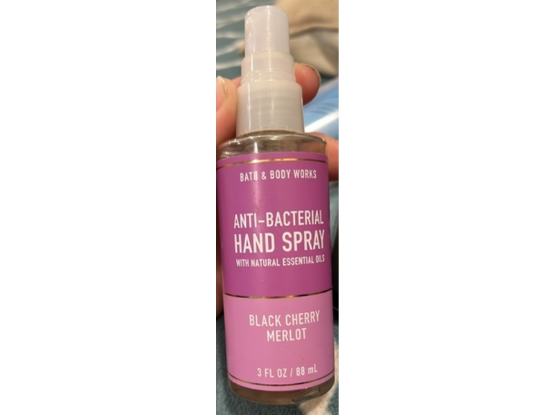 Bath & Body Works Anti-Bacterial Hand Spray, Black Cherry Merlot, 3 fl oz/88 mL