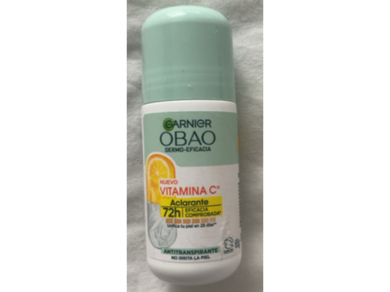 Garnier Obao Dermo-Efficacy Roll-On Antiperspirant, Vitamin C, 65 g