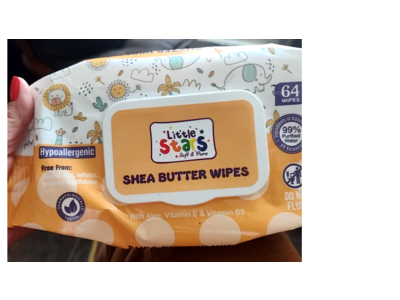 Little Stars Shea Butter Wipes, 64 Count