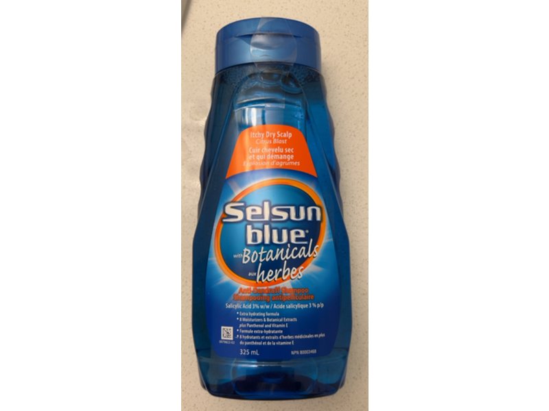 Selsun Blue Botanicals Anti-Dandruff Shampoo, Citrus Blast, 325 mL