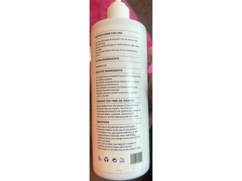 Shailee Tea Tree Antifungal Body Wash, 16.9 fl oz/500 mL