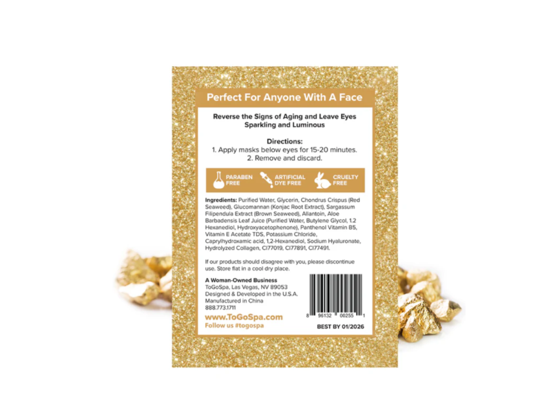ToGoSpa Gold The Baggage Handler, 2oz (3 pair)