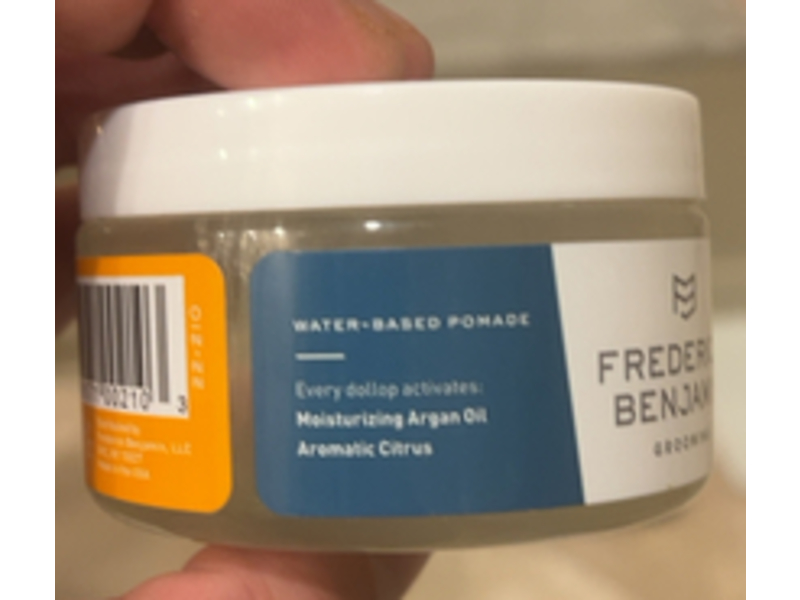 Frederick Benjamin Sleek Water-Based Pomade, Argan Oil, 3.75 fl oz/100 g