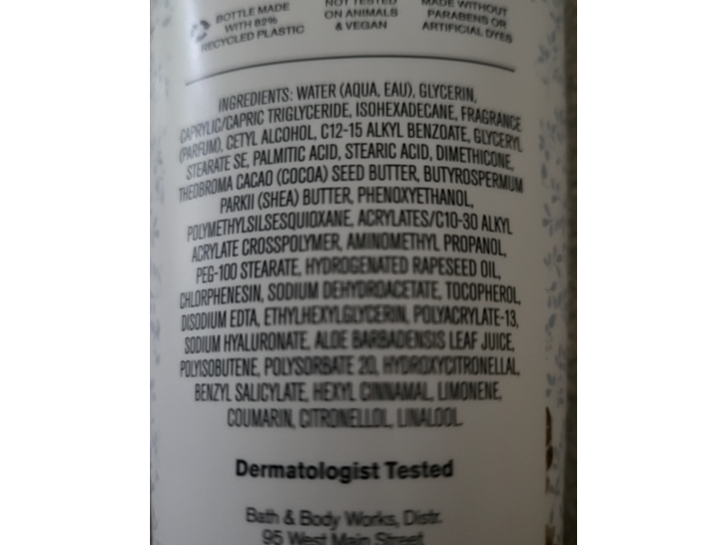 Bath & Body Works Dressed In White Body Cream, Shea Butter+Hyaluronic Acid, 8 oz/226 g