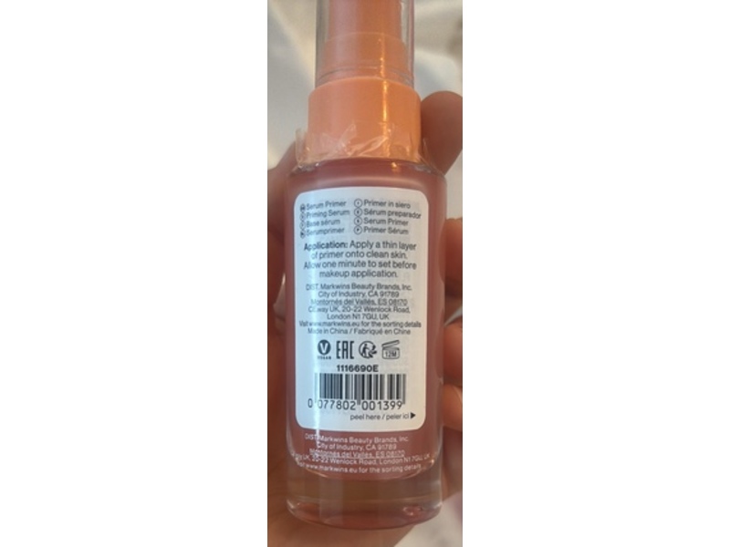 Wet N Wild Prime Focus Clingy Serum Primer, 0.9 fl oz/27.1 mL