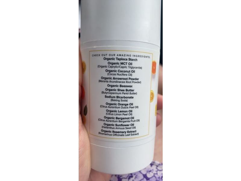 Truvani Organic Deodorant, Citrus, 2.8 oz/80 g