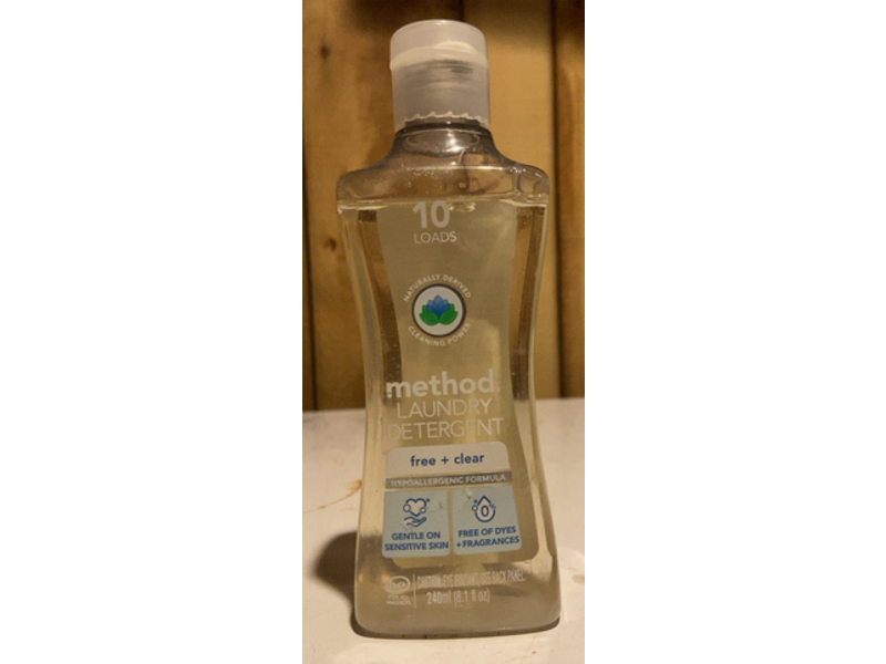 Method Laundry Detergent, Free + Clear, 10 Loads, 8.1 fl oz/240 mL