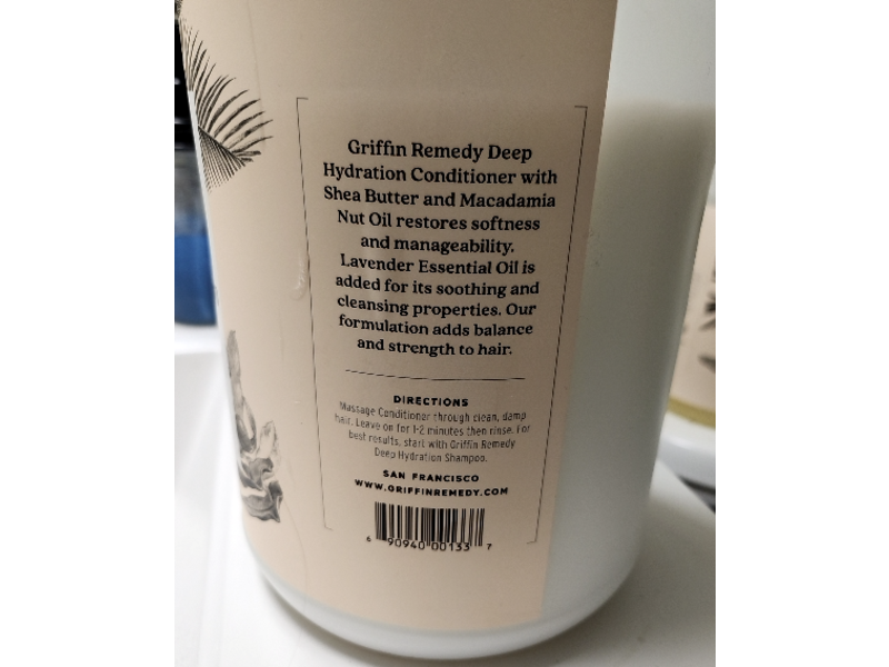 Griffin Remedy Deep Hydration Restorative Conditioner, Lavender, 3.0 L