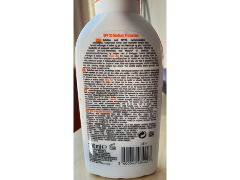 Garnier Ambre Solaire Sun Protection, SPF 20, 200 mL