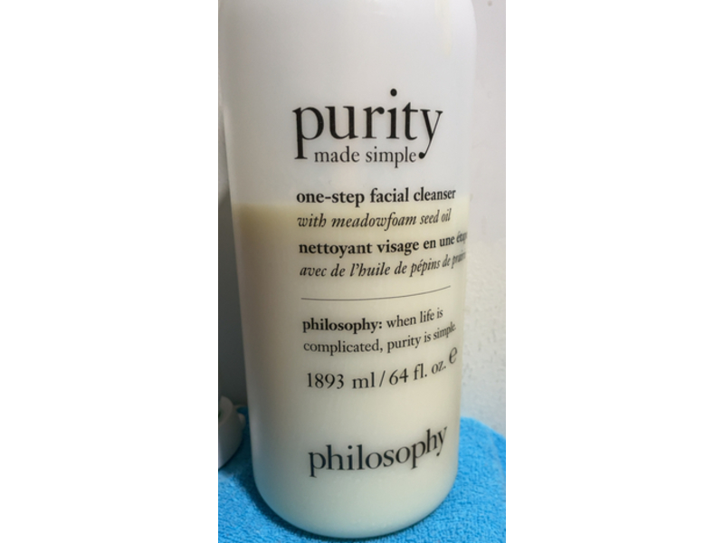 Philosophy Purity Made Simple One Step Facial Cleanser, Meadowfoam Seed Oil, 64 fl oz/1893 mL