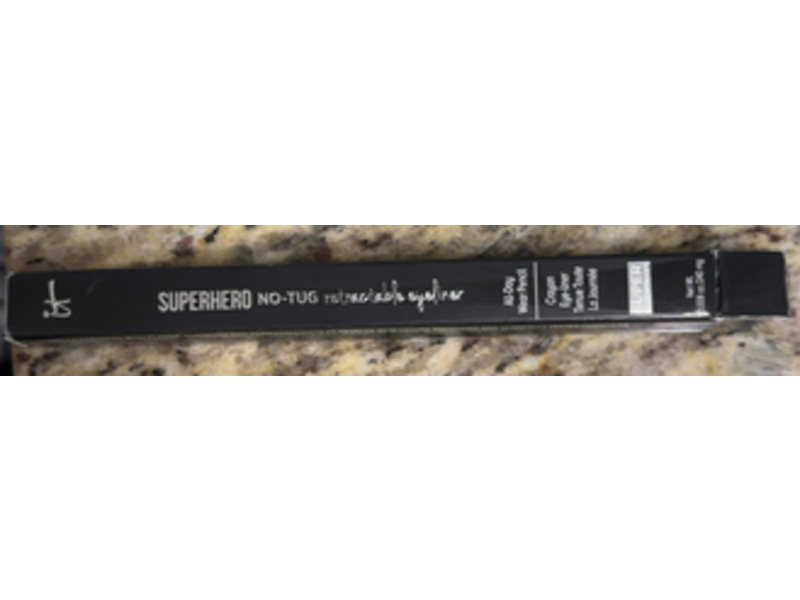IT Cosmetics Superhero No-Tug Retractable Eyeliner, Black, 0.008 oz/240 mg