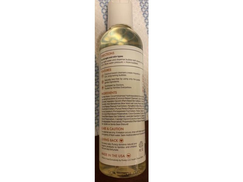 Puracy Natural Baby Bubble Bath, Lavender & Vanilla, 4 fl oz