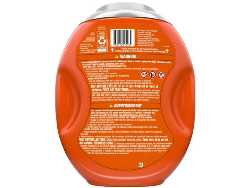 Tide Power Odor Defense + Oxi Laundry Detergent Pods, 66 oz/1.89 kg, 45 XL Pacs