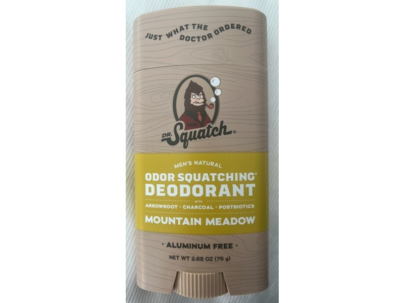 Dr Squatch Odor Squatching Deodorant, Mountain Meadow, 2.65 fl oz/75 g
