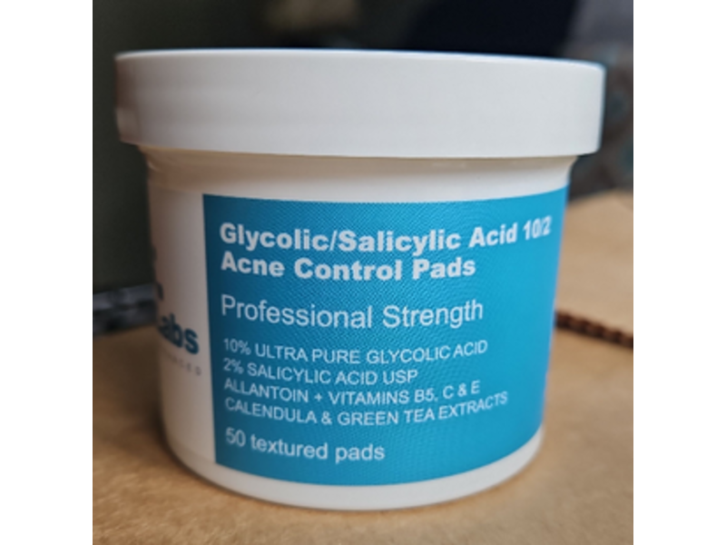 QRxLabs Glycolic/Salicylic Acid 10/2 Acne Control Pads, 50 Count