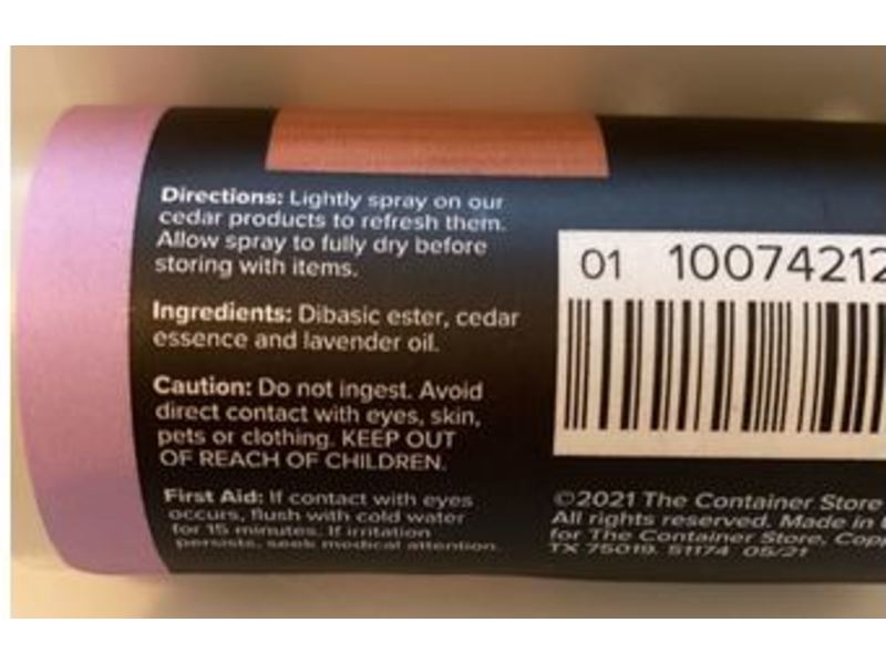 The Container Store Lavender Cedar Spray, 2 fl oz/59 mL