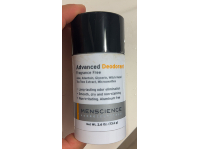Menscience Androceuticals Advanced Deodorant, 2.6 oz/73.6 g