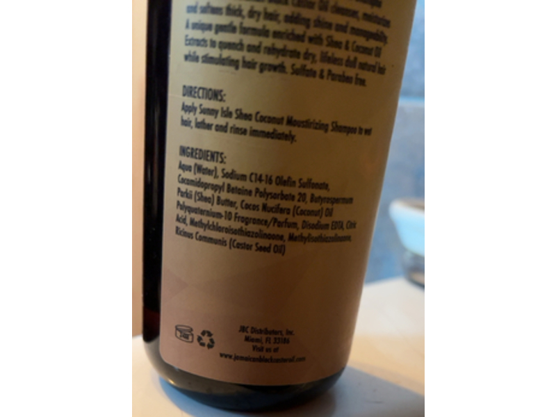 Sunny Isle Shea Coconut Moisturizing Shampoo, 12 fl oz