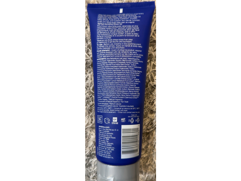 Andalou Naturals Ultra-Nourishing Body Lotion, Hydro-Firm Complex & Ceramides, 8 fl oz/236 mL