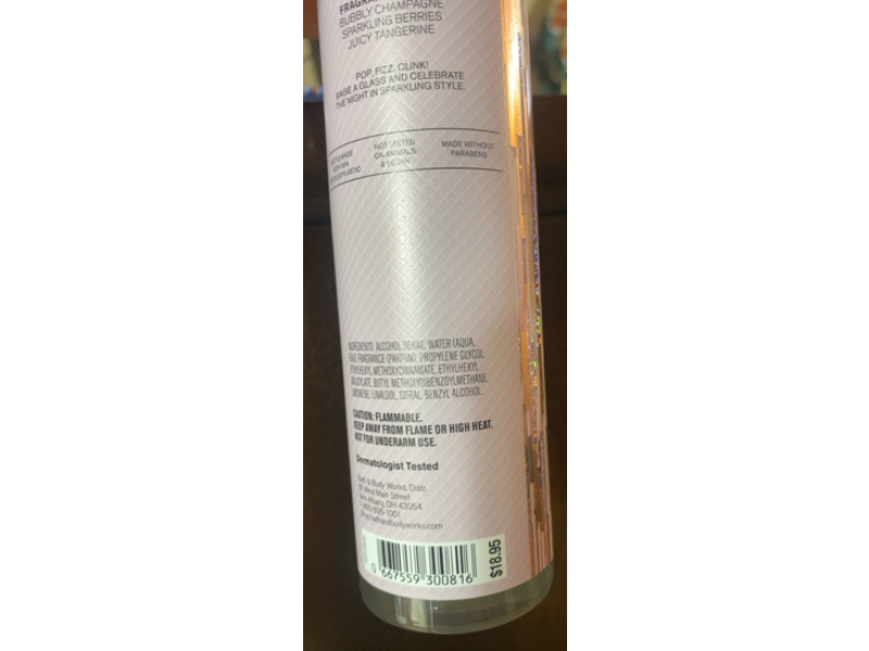 Bath & Body Works Fine Fragrance Mist, Champagne Toast, 8fl oz/236mL