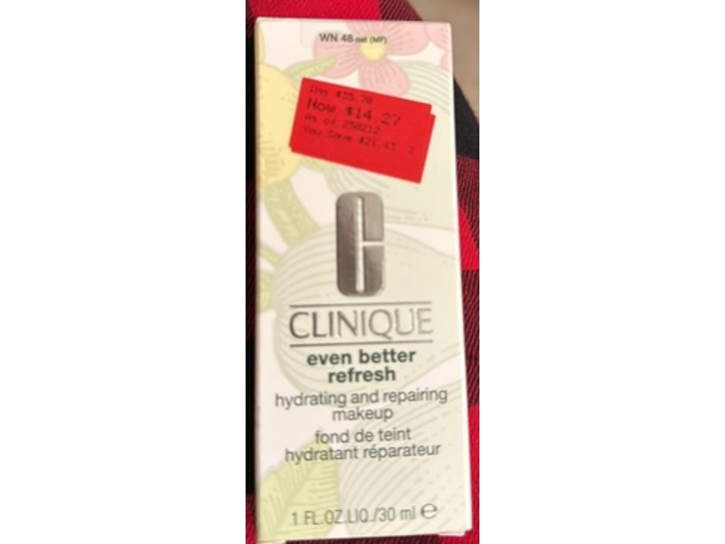 Clinique Hydrating & Repairing Makeup Foundation, WN 48 Oat, 1 fl oz/30 mL