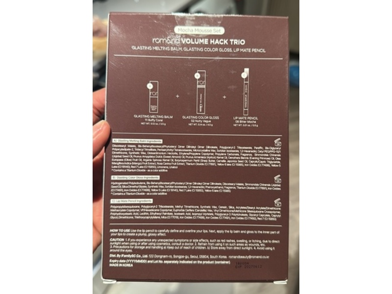Rom&nd Volume Hack Trio Set, Mocha Mousse
