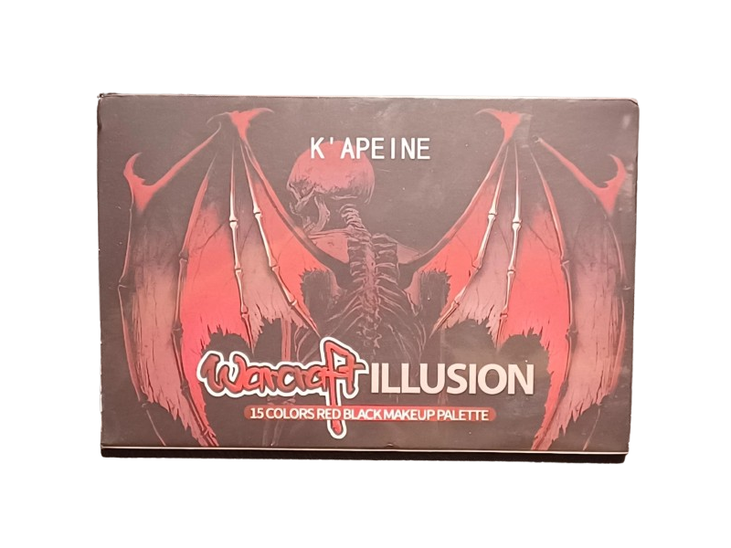K'Apeine Red Black Makeup Palette, Warcraft Illusion, 16 g