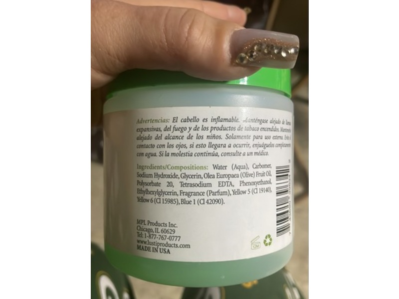 Lusti Styling Gel, Olive Oil, 16 oz/455 g