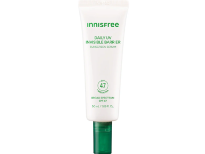 Innisfree Daily UV invisible Barrier Sunscreen Serum, SPF 47, Green Tea, 1.69 fl oz/50 mL