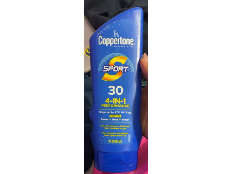 Coppertone Sport 4-In-1 Performance Sport Sunscreen Lotion, SPF 30, 7 fl oz/207 mL