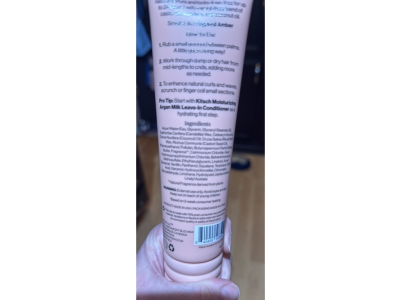 Kitsch Air Dry Cream, Castor Oil, 5 fl oz/148 mL