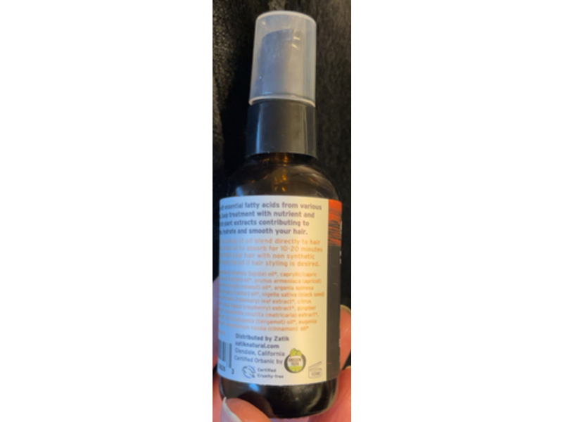 Zatik Hair Serum, Argan & Black Seed, 2.0 fl oz/60ml