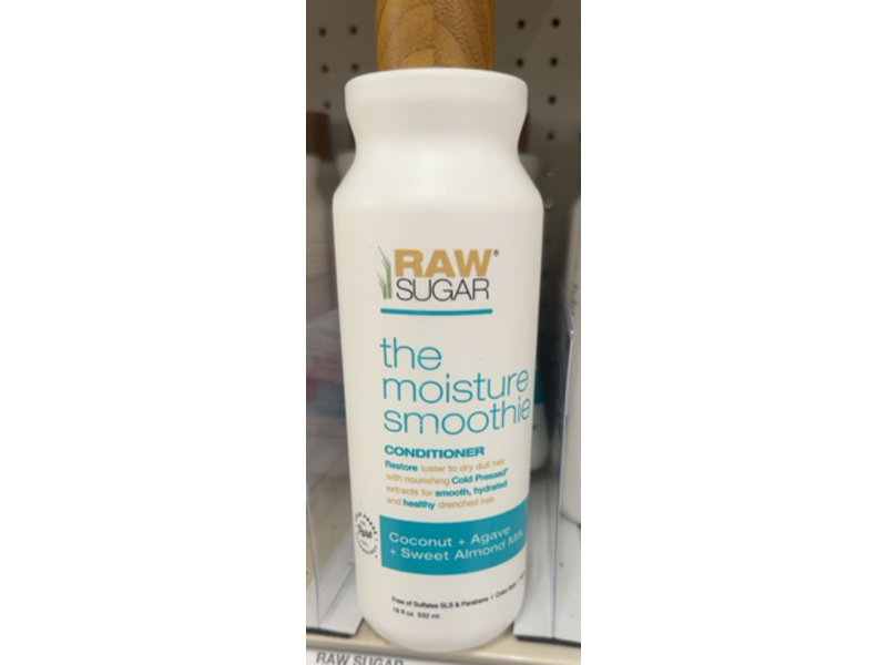 Raw Sugar The Moisture Smoothie Conditioner, Coconut + Agave + Sweet Almond Milk , 18 fl oz/532 mL
