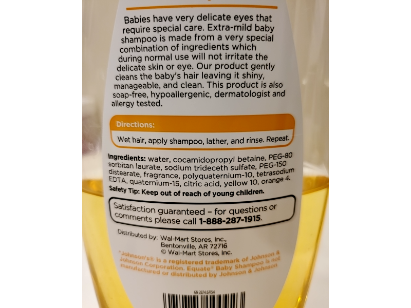 Equate Baby Shampoo, 20 fl oz