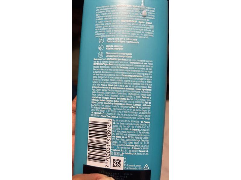 Neutrogena Hydro Boost Water Gel, Hyaluronic Acid, 400 mL