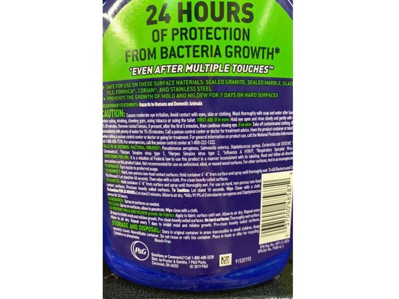 Microban 24 Hour Multi-Purpose Cleaner, Fresh Scent, 32 fl oz/946 mL, Pack Of 2