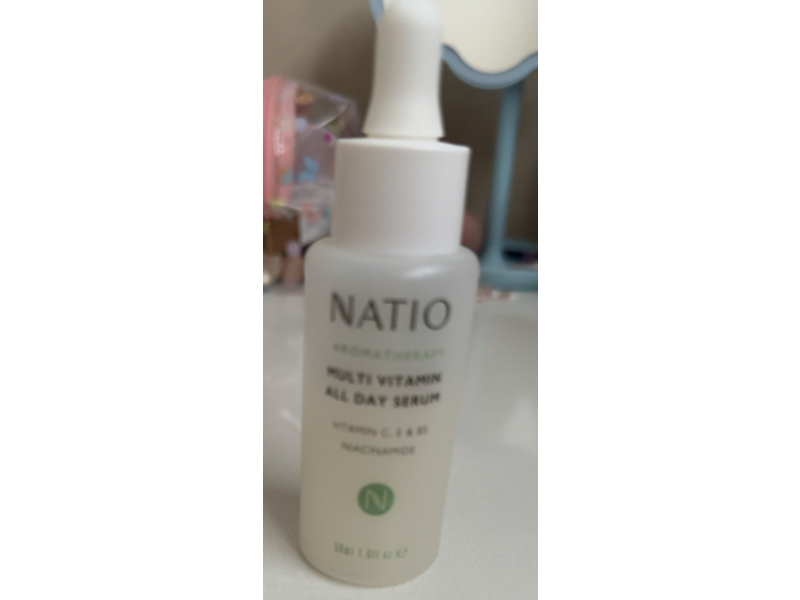 Natio Aromatherapy Multi Vitamin All Day Serum,Vitamin C+E+ B5 & Niacinamide, 1.6 fl oz/50 mL