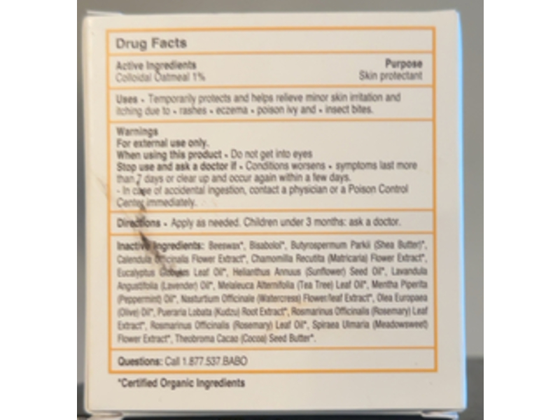 Babo Botanicals Sensitive Baby All Natural Healing Ointment, 4 oz/113 g