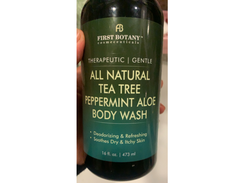 First Botany Cosmeceuticals All Natural Body Wash, Tea Tree, Peppermint, Aloe, 16 fl oz/473 mL