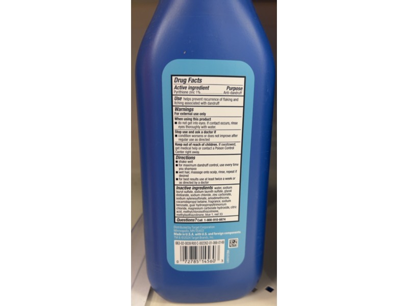 Up & Up Daily Clean Antidandruff Shampoo, 1% Pyrithione Zinc, 22 fl oz/651 mL