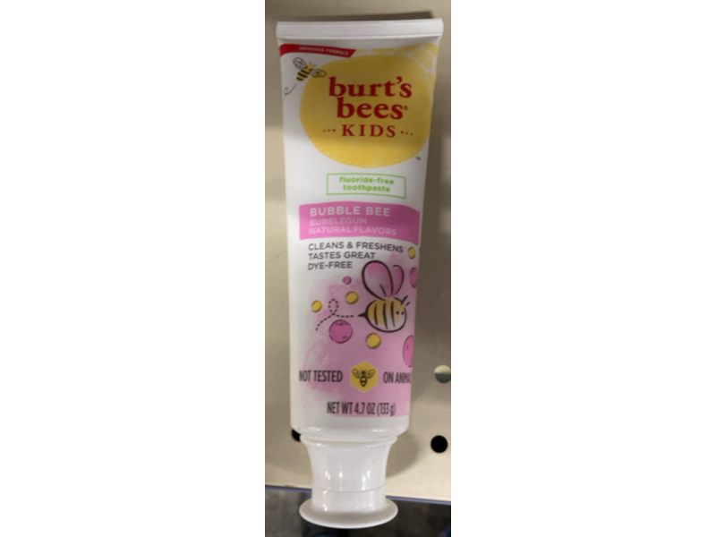 Burt's Bees Kids Toothpaste, Bubblegum, 4.7 oz/133 g, Pack Of 4