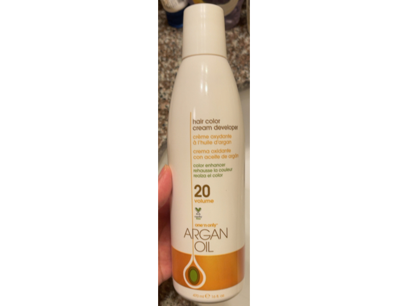 One 'N Only Hair Color Cream Developer, 20 Volume, Argan Oil, 16 fl oz/470 mL
