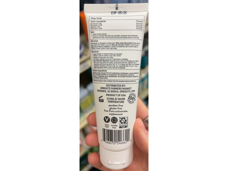 Real Root By Sprouts Facial Sunscreen, SPF 40, 1.7 oz/48 g